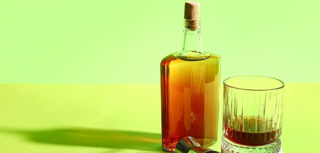 Luxury Spirit bottle with glass