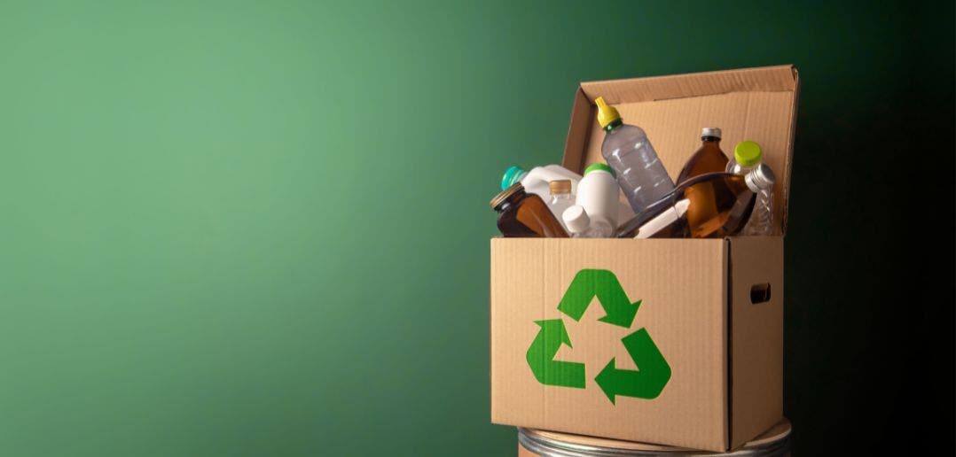 Plastic Bottles with Recycle Logo